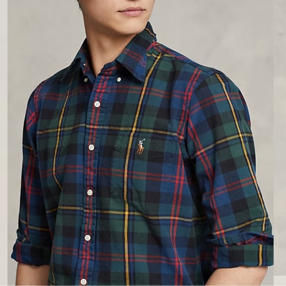 Polo Ralph Lauren Other - Polo by Ralph Lauren Classic Fit Plaid Oxford Shirt Men's Size L 100% Co…